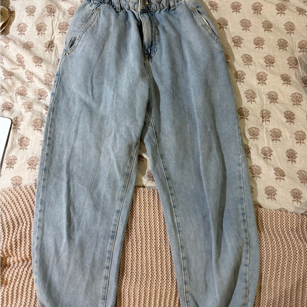 Zara Light Blue Bubble Pants